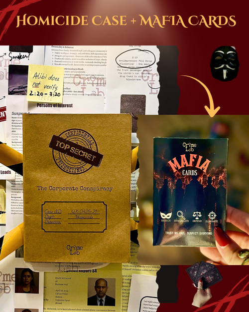 Homicide Case + CrimeLab Mafia Cards - BEST SELLING DUO