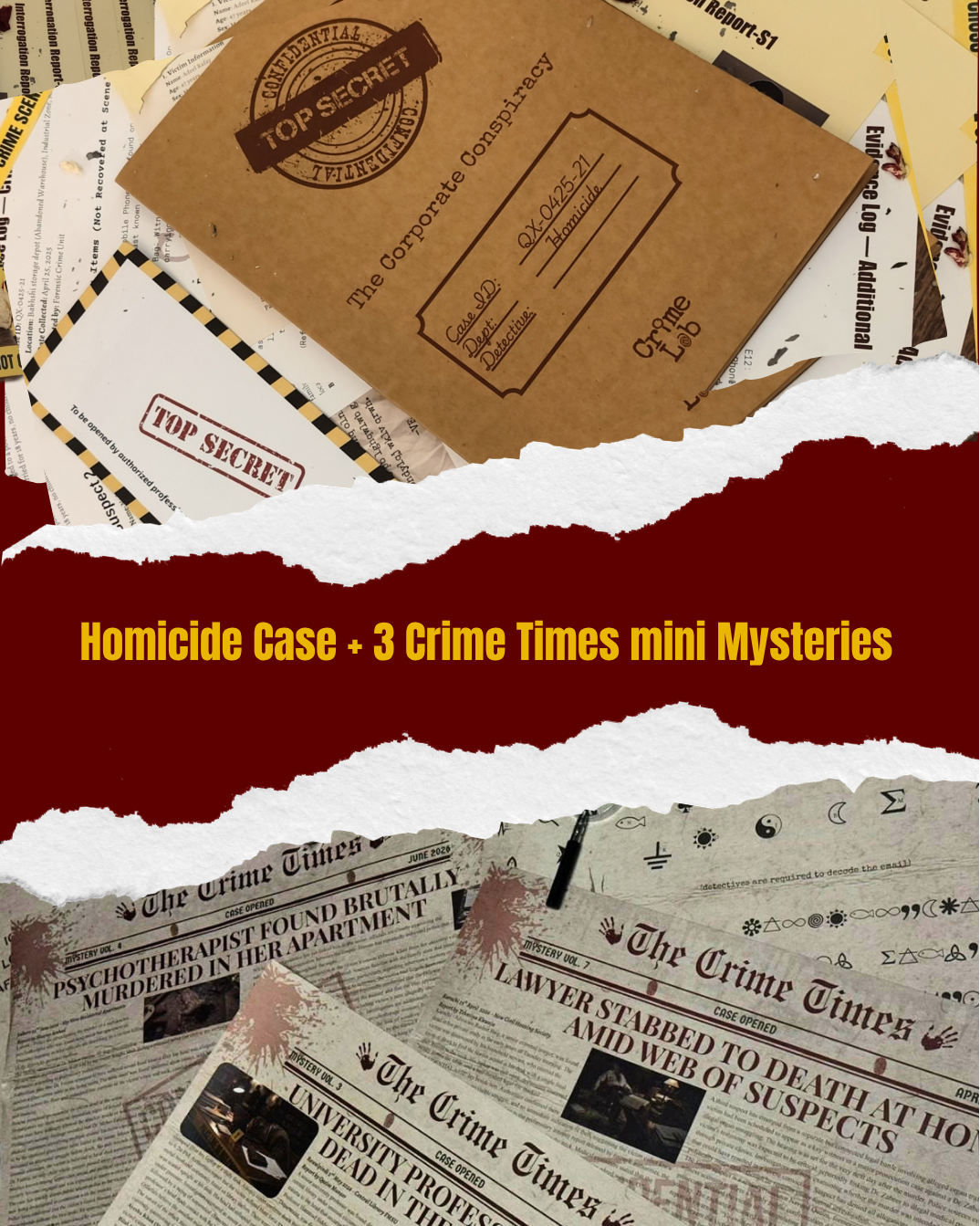 Homicide Case + The Crime Times Mysteries Bundle